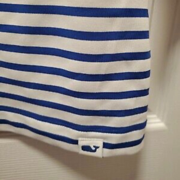 Vineyard Vines 3/4 Sleeve, Blue and white‎ striped boat neck blouse, size Medium - Picture 3 of 4